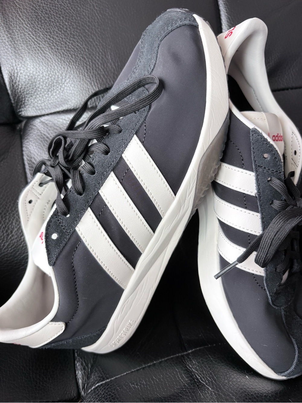 adidas Women's Black and White Athletic Sneakers
